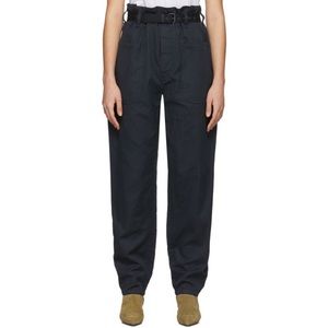 ISABEL MARANT ÉTOILE RINNY HIGH WAIST CANVAS PANTS 34 FR